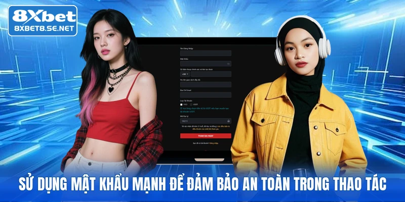 Sử dụng mật khẩu mạnh để đảm bảo an toàn trong thao tác